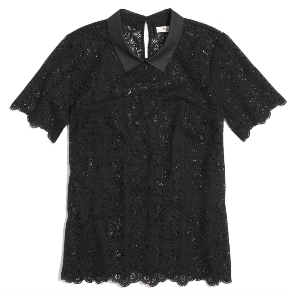 Madewell Black Lace Top